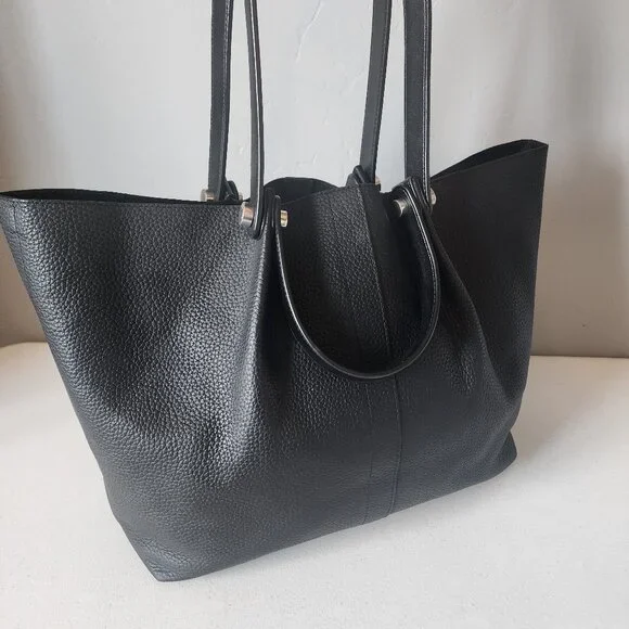 All Saints Large Black Tote "EUC" - Picture 15 of 16